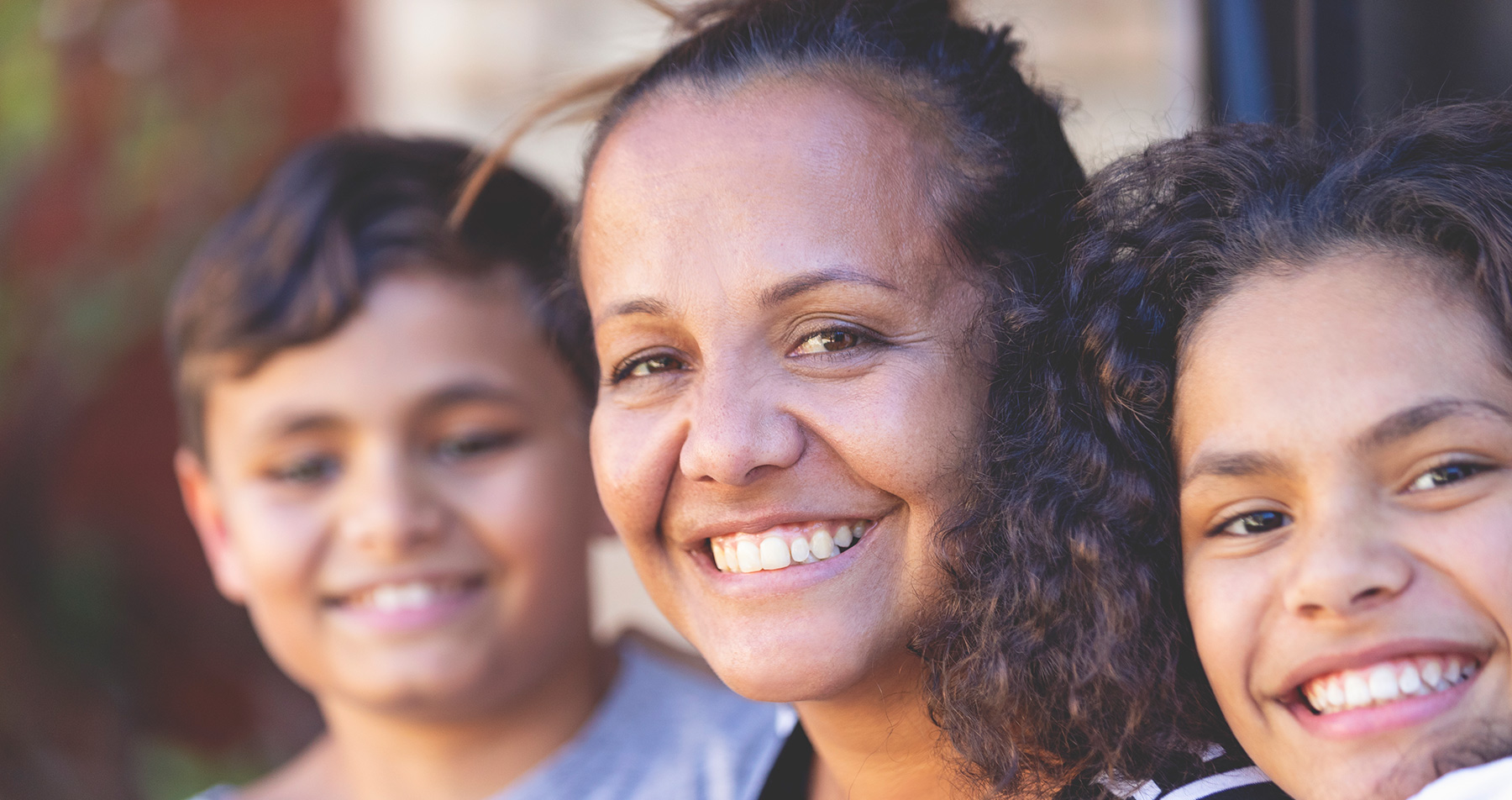 Aboriginal mother with children